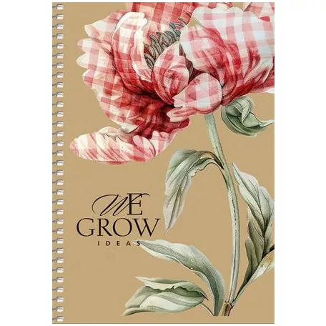 SHKOLYARYK Spirálfüzet, A5, sima, 96 lap, SHKOLYARYK "We Grow", vegyes