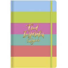   SHKOLYARYK Jegyzetfüzet, A5, vonalas, sima, pontrácsos, 96 lap, keményfedeles, SHKOLYARYK "find Inspirations", vegyes minta