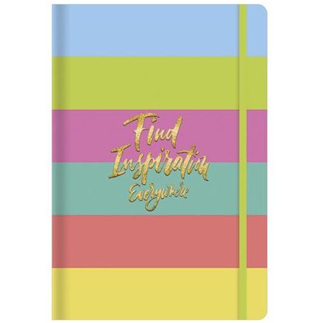 SHKOLYARYK Jegyzetfüzet, A5, vonalas, sima, pontrácsos, 96 lap, keményfedeles, SHKOLYARYK "find Inspirations", vegyes minta