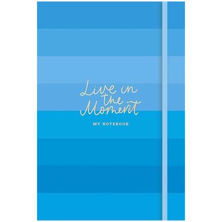 SHKOLYARYK Jegyzetfüzet, A5, vonalas, sima, pontrácsos, 96 lap, keményfedeles, SHKOLYARYK "Live in the moment", vegyes minta