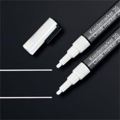   SIGEL Folyékony krétamarker, kúpos hegy, 1-2 mm SIGEL, fehér