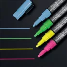 SIGEL Folyékony krétamarker készlet, kúpos hegy, 1-2 mm SIGEL, 4 különböző szín