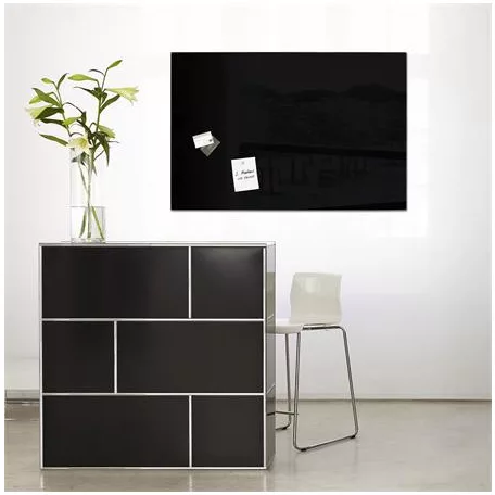 SIGEL Mágneses üvegtábla, 60x40 cm, SIGEL "Artverum® " fekete