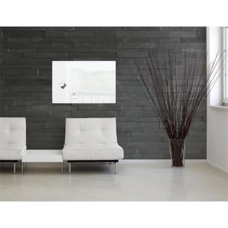 SIGEL Mágneses üvegtábla, 100x65 cm, SIGEL "Artverum® fehér