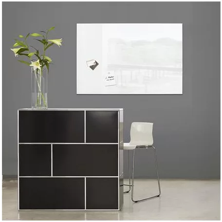 SIGEL Mágneses üvegtábla, 100x65 cm, SIGEL "Artverum® fehér