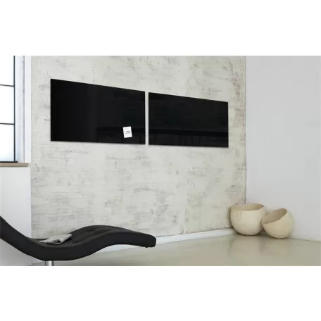 SIGEL Mágneses üvegtábla, 46x91 cm, SIGEL "Artverum® ", fekete