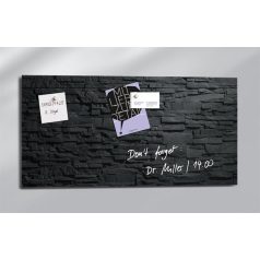   SIGEL Mágneses üvegtábla,  46x91 cm, SIGEL "Artverum® ", pala mintázat