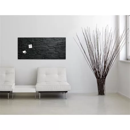 SIGEL Mágneses üvegtábla,  46x91 cm, SIGEL "Artverum® ", pala mintázat