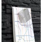 SIGEL Mágneses üvegtábla,  46x91 cm, SIGEL "Artverum® ", pala mintázat