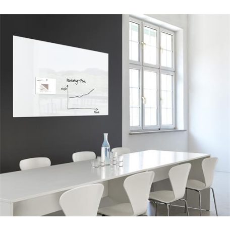 SIGEL Mágneses üvegtábla, 120x90 cm, SIGEL "Artverum® " fehér