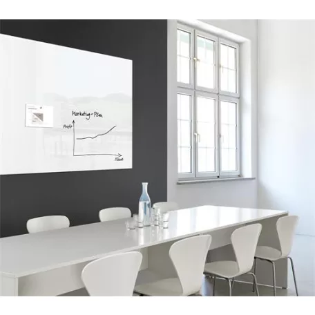 SIGEL Mágneses üvegtábla, 150x100 cm, SIGEL " Artverum®", fehér