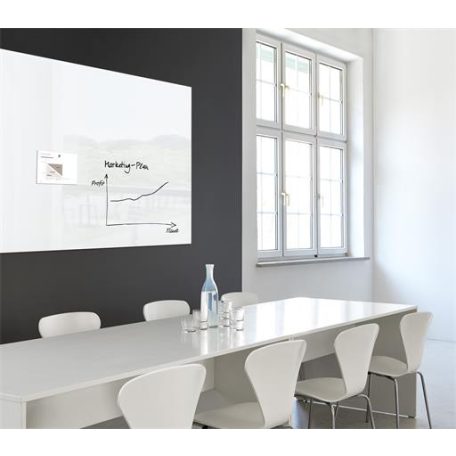 SIGEL Mágneses üvegtábla, 120x180 cm, SIGEL "Artverum® ", fehér