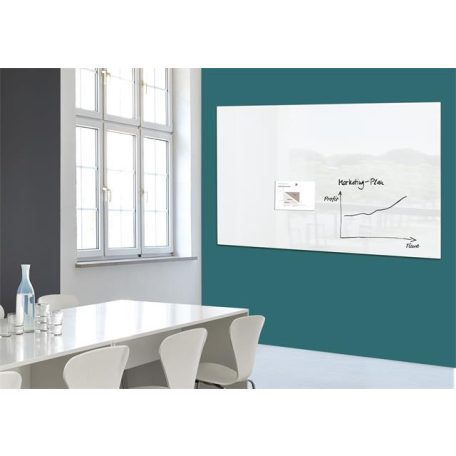 SIGEL Mágneses üvegtábla, 120x180 cm, SIGEL "Artverum® ", fehér