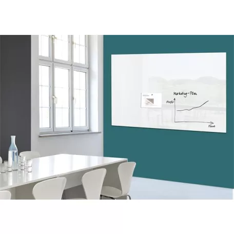 SIGEL Mágneses üvegtábla, 120x180 cm, SIGEL "Artverum® ", fehér