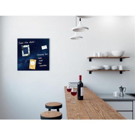 SIGEL Mágneses üvegtábla, 48x48x1,5 cm, SIGEL "Artverum® ", Galaxy mintázat