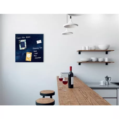 SIGEL Mágneses üvegtábla, 48x48x1,5 cm, SIGEL "Artverum® ", Galaxy mintázat