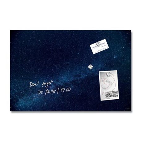 SIGEL Mágneses üvegtábla, 60x40x1,5 cm, SIGEL "Artverum® ", Galaxy mintázat