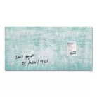 SIGEL Mágneses üvegtábla, 91x46x1,5 cm, SIGEL "Artverum® ", türkizkék fal mintázat, matt