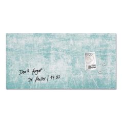   SIGEL Mágneses üvegtábla, 91x46x1,5 cm, SIGEL "Artverum® ", türkizkék fal mintázat, matt