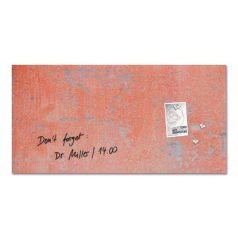   SIGEL Mágneses üvegtábla, 91x46x1,5 cm, SIGEL "Artverum® ", piros fal mintázat, matt