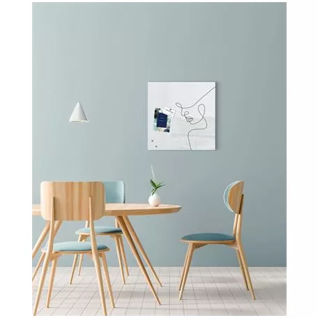 SIGEL Mágneses üvegtábla, 48x48x1,5 cm, SIGEL "Artverum® ", vonalrajzos