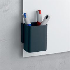   SIGEL Írószertartó pohár, 7,5x9,4x5,1 cm, SIGEL, " Artverum® Clip&Organise", antracit-szürke