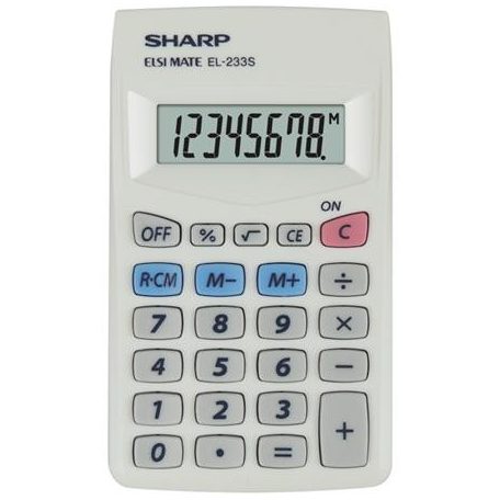 SHARP Zsebszámológép, 8 számjegy, SHARP "EL-233S"