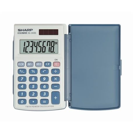 SHARP Zsebszámológép, 8 számjegy, fedeles, SHARP "EL-243S"