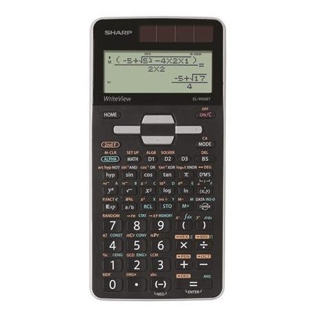 SHARP Számológép, tudományos, 640 funkció, SHARP "EL-W506TBSL", szürke-fekete, bliszteres
