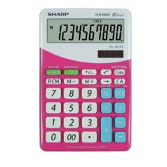   SHARP Számológép, asztali, 10 számjegy, SHARP "EL-M332", pink