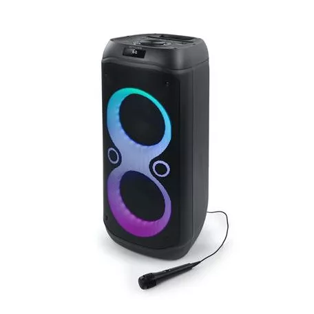MUSE Hangszóró, Bluetooth, mikrofonnal, LED fényekkel, 600W, MUSE "M-1937DJ", fekete