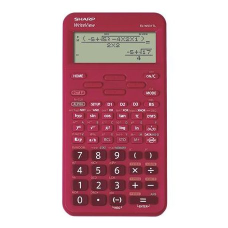 SHARP Számológép, tudományos, 420 funkció, SHARP "EL-W531TL", meggypiros
