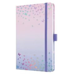   SIGEL Naptár, A5, heti, 2027, kemény borító, SIGEL "Jolie", Butterfly Confetti Candy