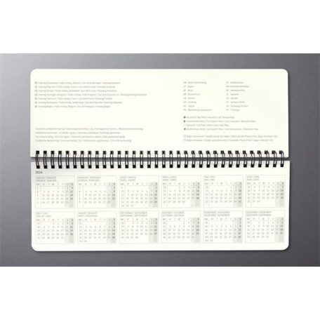 SIGEL Naptár, asztali, álló, 2027, 300x143x18 mm, SIGEL "Conceptum", fekete