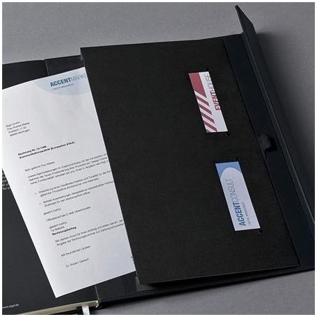 SIGEL Jegyzetfüzet, exkluzív, A4+, kockás, 97 lap, mágneses záródású, keményfedeles, SIGEL "Conceptum", fekete