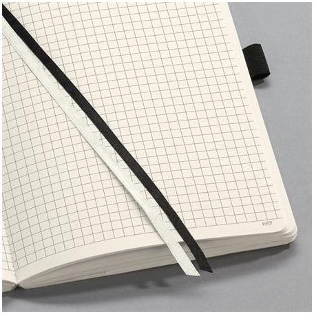 SIGEL Jegyzetfüzet, exkluzív, A5, kockás, 97 lap, puhafedeles, SIGEL "Conceptum", fekete