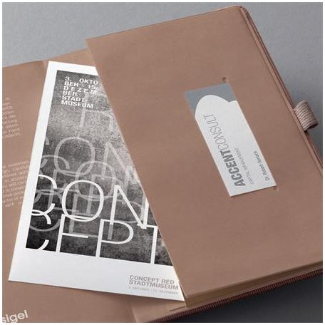 SIGEL Jegyzetfüzet, exkluzív, A5, vonalas, 97 lap, keményfedeles, SIGEL "Conceptum", pink metál