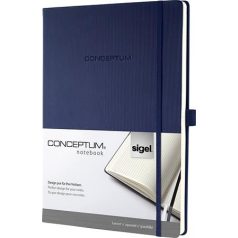   SIGEL Jegyzetfüzet, exkluzív, A4, kockás, 97 lap, keményfedeles, SIGEL "Conceptum", éjkék