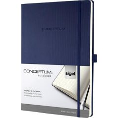   SIGEL Jegyzetfüzet, exkluzív, A4, vonalas, 97 lap, keményfedeles, SIGEL "Conceptum", éjkék
