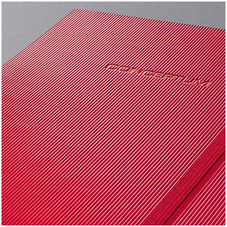 SIGEL Jegyzetfüzet, exkluzív, A5, kockás, 97 lap, keményfedeles, SIGEL "Conceptum", piros