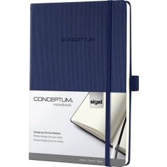   SIGEL Jegyzetfüzet, exkluzív, A5, vonalas, 97 lap, keményfedeles, SIGEL "Conceptum", éjkék