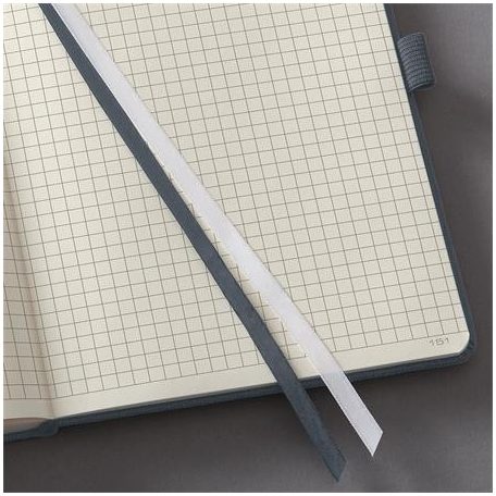 SIGEL Jegyzetfüzet, exkluzív, A5, kockás, 97 lap, keményfedeles, SIGEL "Conceptum", sötétszürke