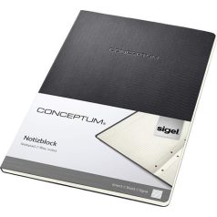   SIGEL Füzet, exkluzív, A4, vonalas, 60 lap, keményfedeles, SIGEL "Conceptum", fekete
