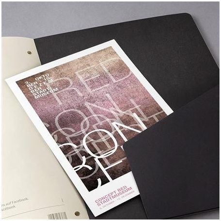 SIGEL Füzet, exkluzív, A4, vonalas, 60 lap, keményfedeles, SIGEL "Conceptum", fekete