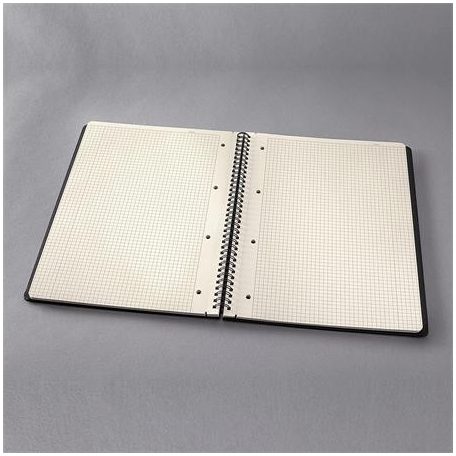 SIGEL Spirálfüzet, exkluzív, A4, kockás, 80 lap, keményfedeles, SIGEL "Conceptum", fekete