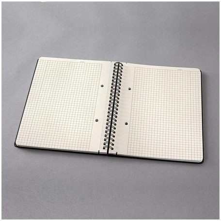 SIGEL Spirálfüzet, exkluzív, A5, kockás, 80 lap, keményfedeles, SIGEL "Conceptum", fekete