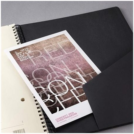 SIGEL Spirálfüzet, exkluzív, A5, kockás, 80 lap, keményfedeles, SIGEL "Conceptum", fekete