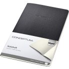 SIGEL Füzet, exkluzív, A5, vonalas, 32 lap, puhafedeles, SIGEL "Conceptum", fekete