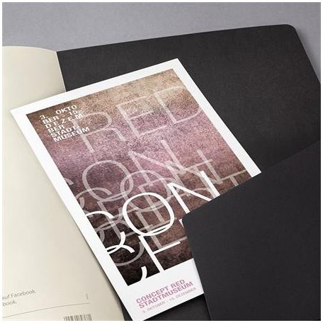 SIGEL Füzet, exkluzív, A5, vonalas, 32 lap, puhafedeles, SIGEL "Conceptum", fekete