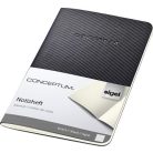 SIGEL Füzet, exkluzív, A6, vonalas, 32 lap, puhafedeles, SIGEL "Conceptum", fekete